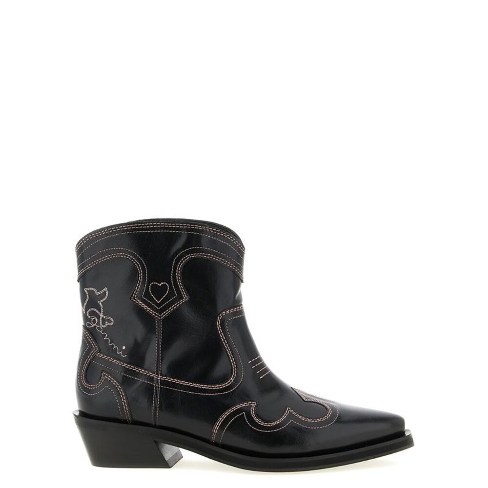 Ganni Black Polyethylene Chelsea Women's Boots